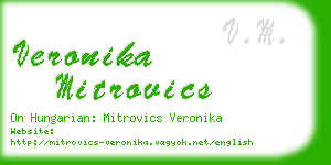 veronika mitrovics business card